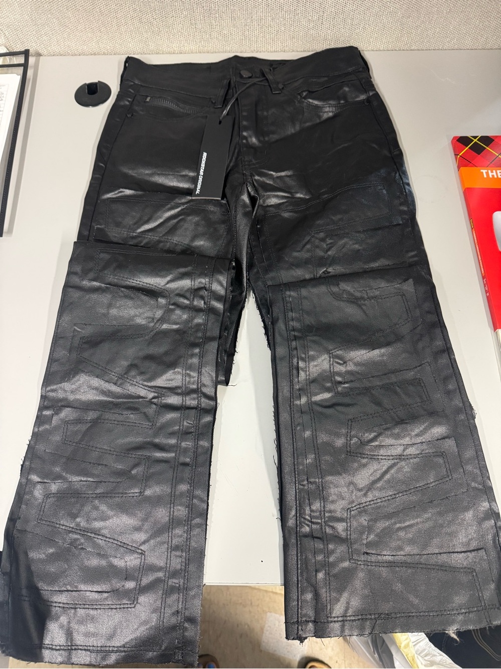 Rockstar Original Shake Black Coated Stacked Flare Jeans Men’s Sz 30 NWTs